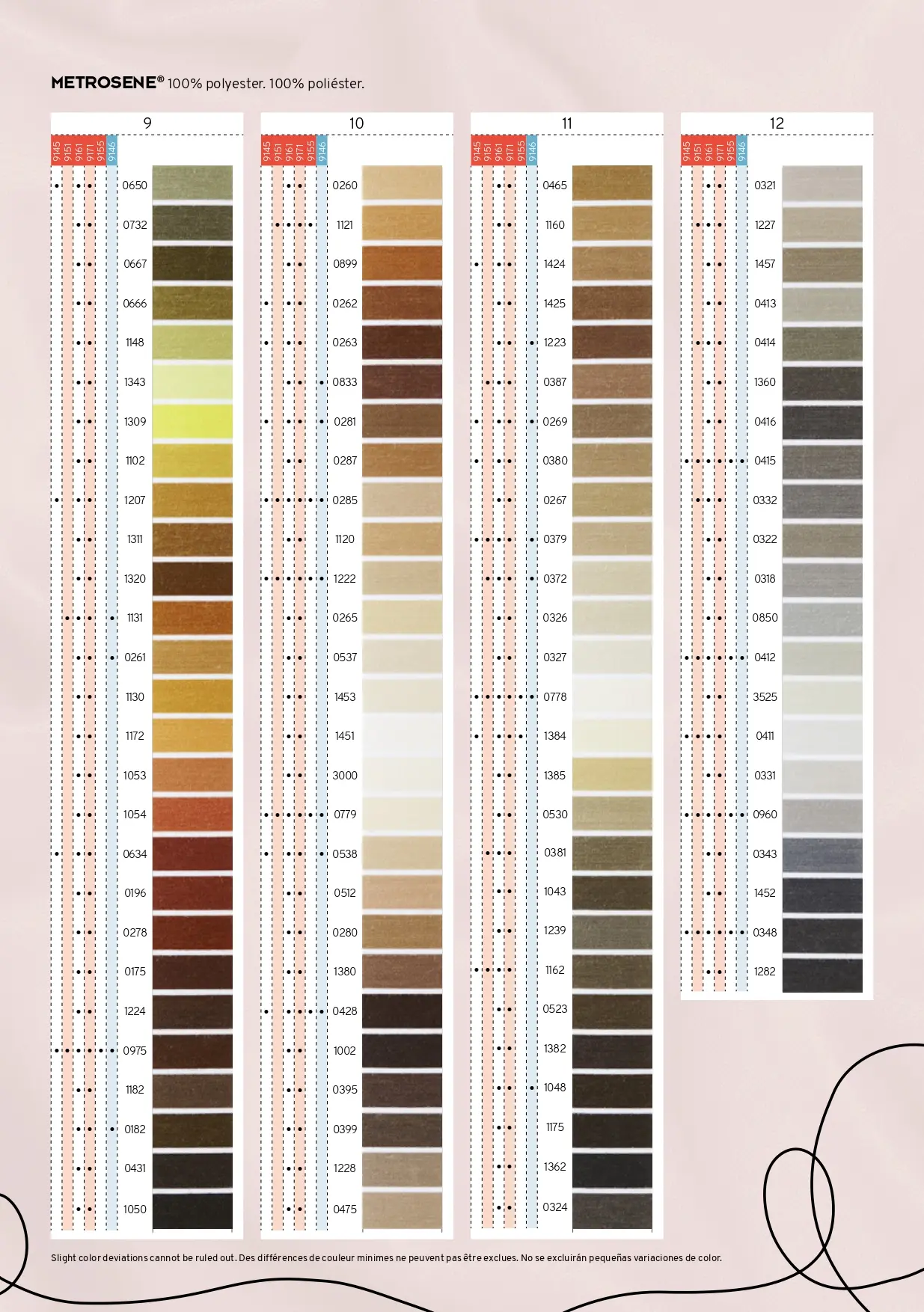 Mettler Metrosene Colour Chart Page 7