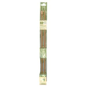 Bamboo Knitting Pins 25cm x 3.25mm, Knobbed Knitting Needles