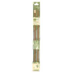 Bamboo Knitting Pins 25cm x 3.75mm, Knobbed Knitting Needles