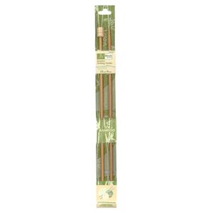 Bamboo Knitting Pins 25cm x 4.00mm, Knobbed Knitting Needles