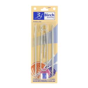 Birch Knitters Kit - Stitch Holder, Cable Needles, Wool Needles &amp; Counter 031004