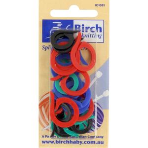 Birch Knitters Split Ring Markers Small &amp; Large (031081), Pack of 24