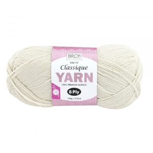 PARCHMENT Classique 100% Acrylic Knitting Yarn, 8 Ply 100g Ball (Approx. 270m)