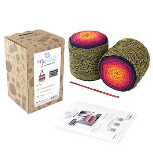ReTwisst DIY Rainbow Bag Crochet Kit, (Recycled Craft Yarns)