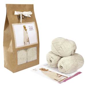 Birch Yarn Baby Knit Kit, Cream Ciara Textured Blanket