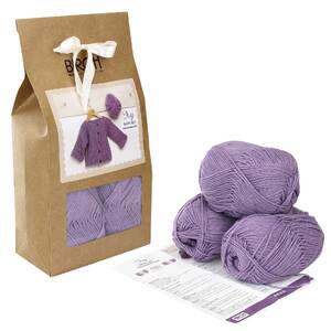 Birch Yarn Baby Knit Kit, Ivy Jacket &amp; Hat