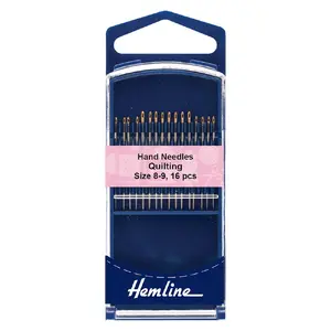 Gold Eye Quilting Needles Sizes 8-9 Assorted, Pack of 16 by Hemline