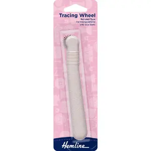 Hemline Tracing Wheel Serrated Type, Trace Patterns Onto Fabric, Scrolled Handle