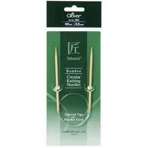 Clover 40cm x 3.50mm Takumi Bamboo Circular Knitting Needle (AKA Knitting Pin)