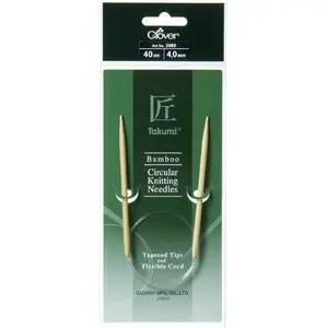 Clover 40cm x 4.00mm Takumi Bamboo Circular Knitting Needle (AKA Knitting Pin)