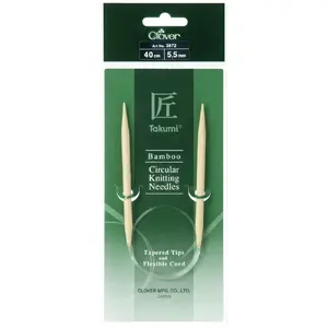 Clover 40cm x 5.50mm Takumi Bamboo Circular Knitting Needle (AKA Knitting Pin)