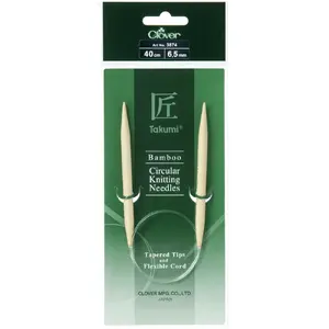 Clover 40cm x 6.50mm Takumi Bamboo Circular Knitting Needle (AKA Knitting Pin)