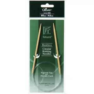 Clover 80cm x 4.00mm Takumi Bamboo Circular Knitting Needle (AKA Knitting Pin)