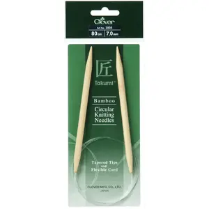 Clover 80cm x 7.00mm Takumi Bamboo Circular Knitting Needle (AKA Knitting Pin)