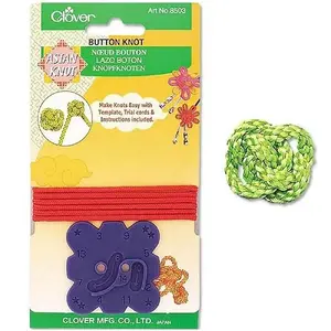 Clover Asian Knot Template, Button Knot, #8503