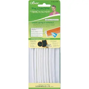 Clover Wrap n Fuse Piping (4mm x 5.5m), White #9516