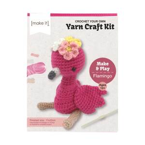 FLAMINGO - Crochet Your Own Yarn Craft Kit, Make &amp; Play