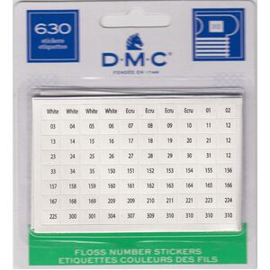DMC Floss Number Stickers, 630 Stickers, See Description