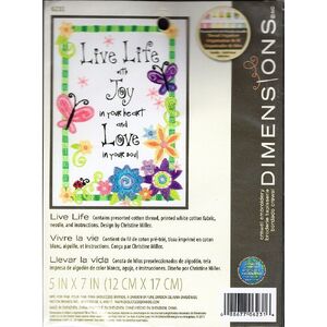 LIVE LIFE Counted Cross Stitch Kit 5&quot; x 7&quot; #6231