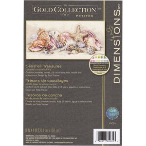 SEASHELL TREASURES Counted Cross Stitch Kit 20.3 x 10.1cm, 65035