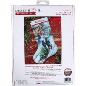 CHRISTMAS TRADITION STOCKING Counted Cross Stitch Kit 16&quot; Long 70-08995