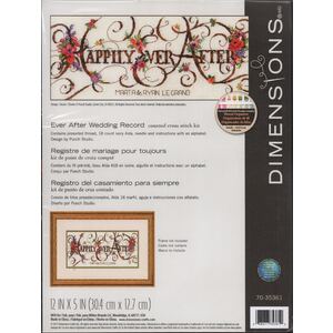 EVER AFTER WEDDING RECORD Counted Cross Stitch Kit, 70-35361 by Dimensions