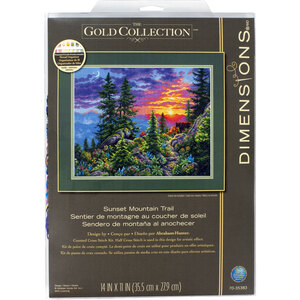 SUNSET MOUNTAIN TRAIL Counted Cross Stitch Kit 70-35383 By Dimensions