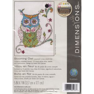 BLOOMING OWL Counted Cross Stitch Kit 70-65163 by Dimensions