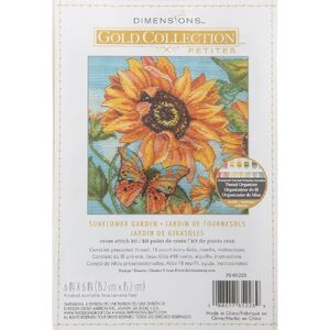 Dimensions SUNFLOWER GARDEN Counted Cross Stitch Kit, 70-65228 Petites