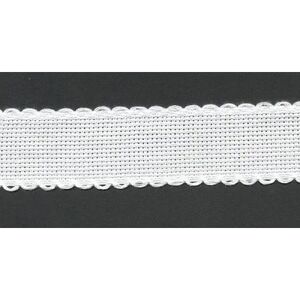 WHITE 30mm Wide 14 Count Aida Band (7003-1), Priced per Metre