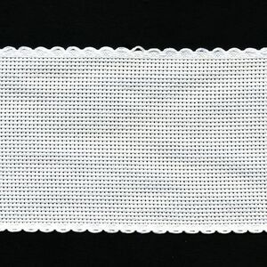 White 80mm Wide 14 Count Aida Band (7008-1), Priced per Metre