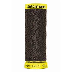 Deco Stitch 70, #696 BLACK BROWN 70m Silky Topstitch Thread