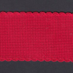 RED 50mm Wide 14 Count Aida Band (7107-9), Priced per Metre