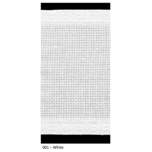 White 12cm Wide 14 Count Pattern Edge Aida Band (72024-1), Priced per Metre