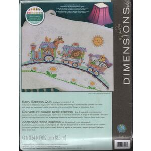 Dimensions BABY EXPRESS QUILT Stamped Cross Stitch Kit, 73427