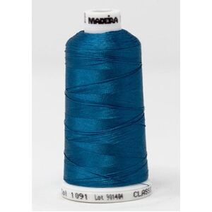 Madeira Classic Rayon 40, #1091 TEAL BLUE 1000m Embroidery Thread