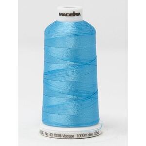 Madeira Classic Rayon 40, #1093 AZURE SEA 1000m Embroidery Thread