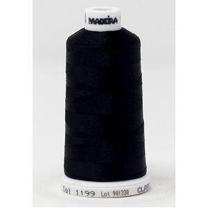 Madeira Classic Rayon 40, #1199 ONYX 1000m Embroidery Thread