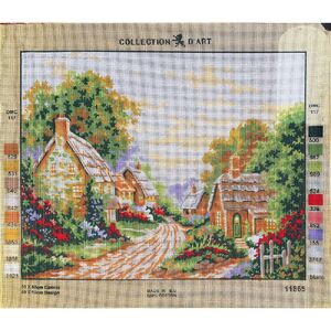 COUNTRY LANE Tapestry Design Printed On Canvas #11865