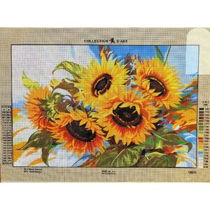 SUNFLOWERS Tapestry Design Printed On Canvas #12970