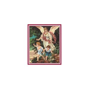 Angel With Children Tapestry Design Printed On Canvas #11509