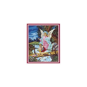 Children With Angel Tapestry Design Printed On Canvas #11850