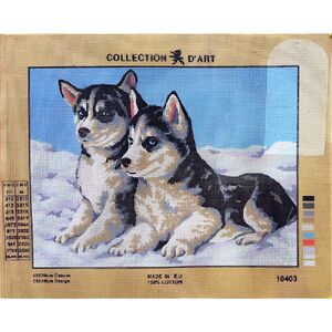 SNOW DOGS Tapestry Design Printed On Canvas #10403