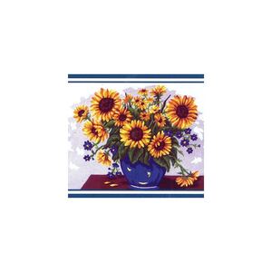 Flower Vase Tapestry Design Printed On Canvas #6228