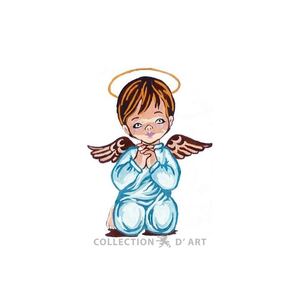 Angel Boy Praying Tapestry Design Printed On Canvas #3203