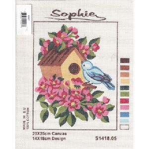 BIRDHOUSE Tapestry Design Printed On Canvas #S1418.05