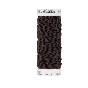Mettler #1048 BROWN 10m ELASTIC Thread, Ideal for Smocking