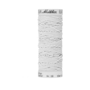 Mettler #2000 WHITE 10m ELASTIC Thread, Ideal for Smocking