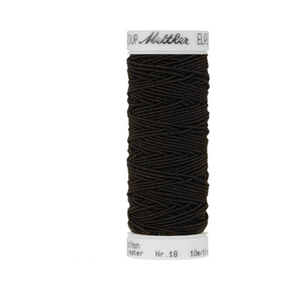 Mettler #4000 Black 10m ELASTIC Thread, Ideal for Smocking