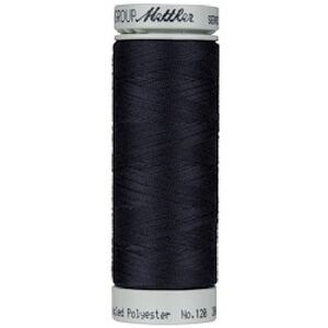 Mettler Seracycle, #0821 DARKEST BLUE 200m 100% Recycled Polyester Thread